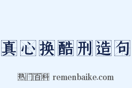 真心换酷刑造句是什么意思的图片